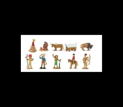 Tout Pour le Jeu Indiens et cow-boys : 11 figurines de jeu