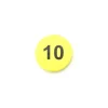 Tout Pour le Jeu Jeton bois numéro 10 rond plat de 21 x 4 mm jaune