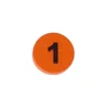 Tout Pour le Jeu Jeton bois numéro 1 rond plat de 15 x 4 mm orange