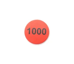 Tout Pour le Jeu Jeton bois numéro 1000 rond plat de 30 x 4 mm rouge