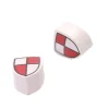 Tout Pour le Jeu Jeton bouclier rouge/blanc blason en bois 15 x 12 x 8 mm à l'unité