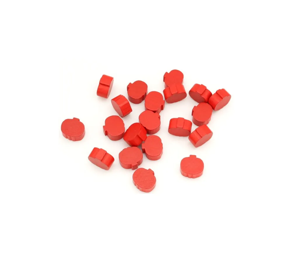 Tout Pour le Jeu Jeton citrouille / mini pomme pion 1.6 x 1.4 cm en bois à l'unité
