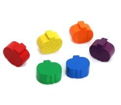 Tout Pour le Jeu Jeton citrouille / mini pomme pion 1.6 x 1.4 cm en bois à l'unité