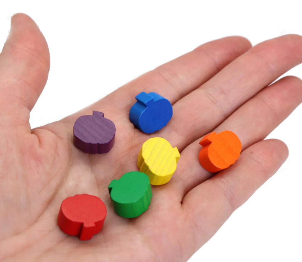 Tout Pour le Jeu Jeton citrouille / mini pomme pion 1.6 x 1.4 cm en bois à l'unité