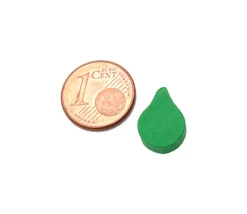 Tout Pour le Jeu Jeton feuille goutte verte -14 x 10 x 4 mm