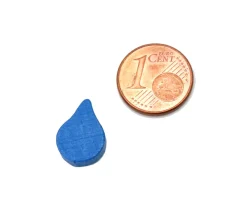 Tout Pour le Jeu Jeton goutte d'eau bleue 17 x 11 x 8 mm
