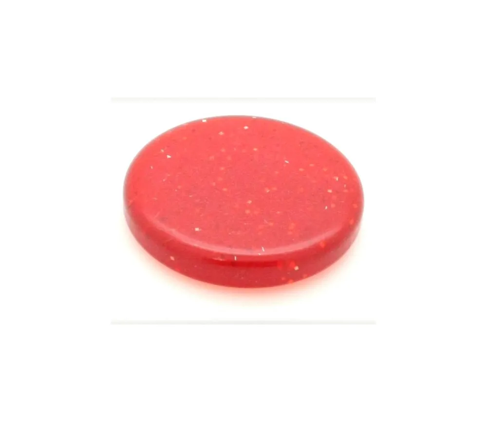 Tout Pour le Jeu Jeton pailleté épais 25 x 5 mm galet rouge