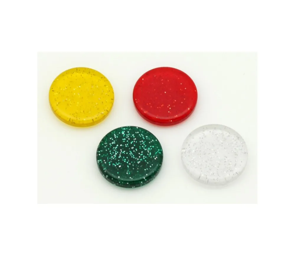 Tout Pour le Jeu Jeton pailleté épais 25 x 5 mm galet rouge