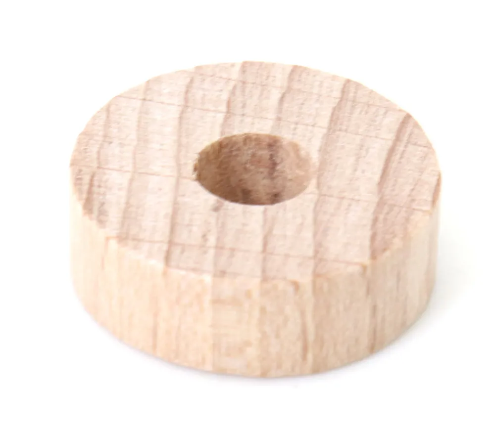 Tout Pour le Jeu Jeton troué bois 21 x 7 mm pour abaque et jeux pion à l'unité - trou 7 mm