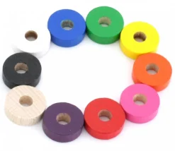 Tout Pour le Jeu Jeton troué bois 21 x 7 mm pour abaque et jeux pion à l'unité - trou 7 mm