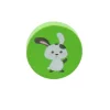 Tout Pour le Jeu Jeton vert lapin blanc en bois 2.5 cm