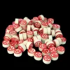 Tout Pour le Jeu Jetons de loto en bois numérotés de 1 à 90 en rouge