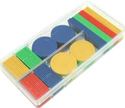 Tout Pour le Jeu Jetons plastiques boite de 100 pour jeux tarot, nain jaune