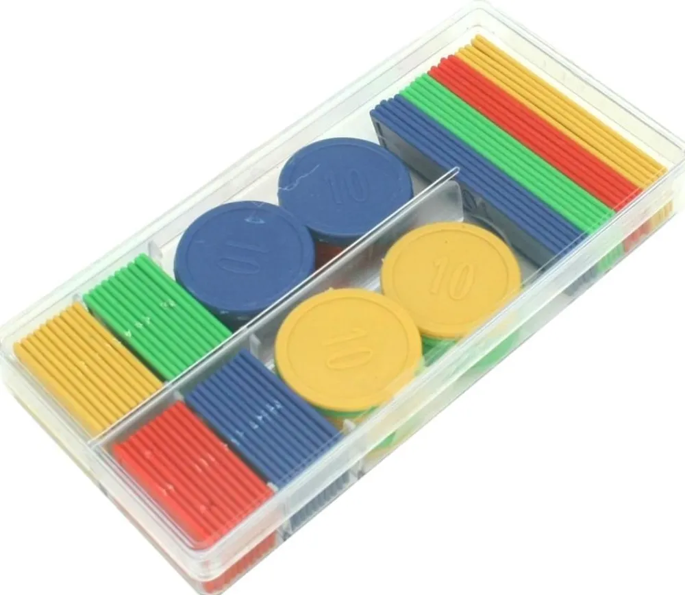 Tout Pour le Jeu Jetons plastiques boite de 100 pour jeux tarot, nain jaune
