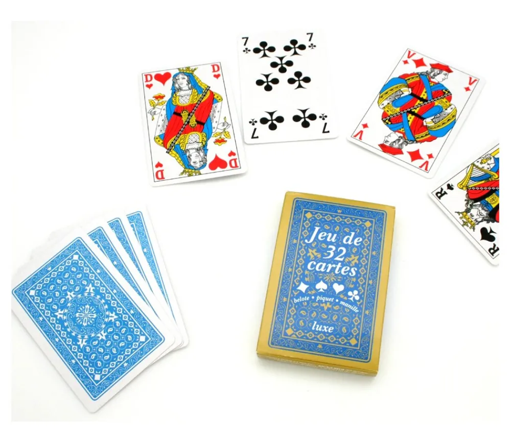 Tout Pour le Jeu Jeu 32 cartes Belote figure francaise standard pas cher