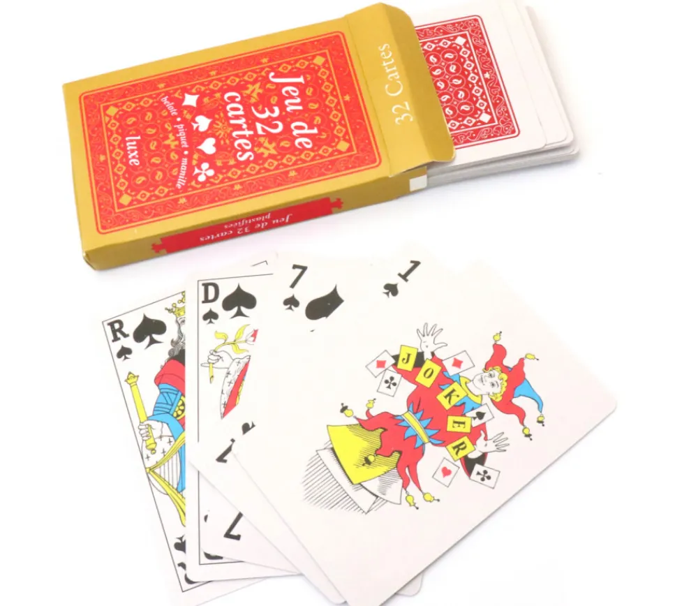 Tout Pour le Jeu Jeu 32 cartes Belote figure francaise standard pas cher