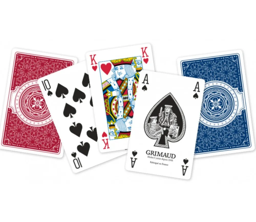 Tout Pour le Jeu Jeu 54 cartes Bridge Grimaud EXPERT rouge