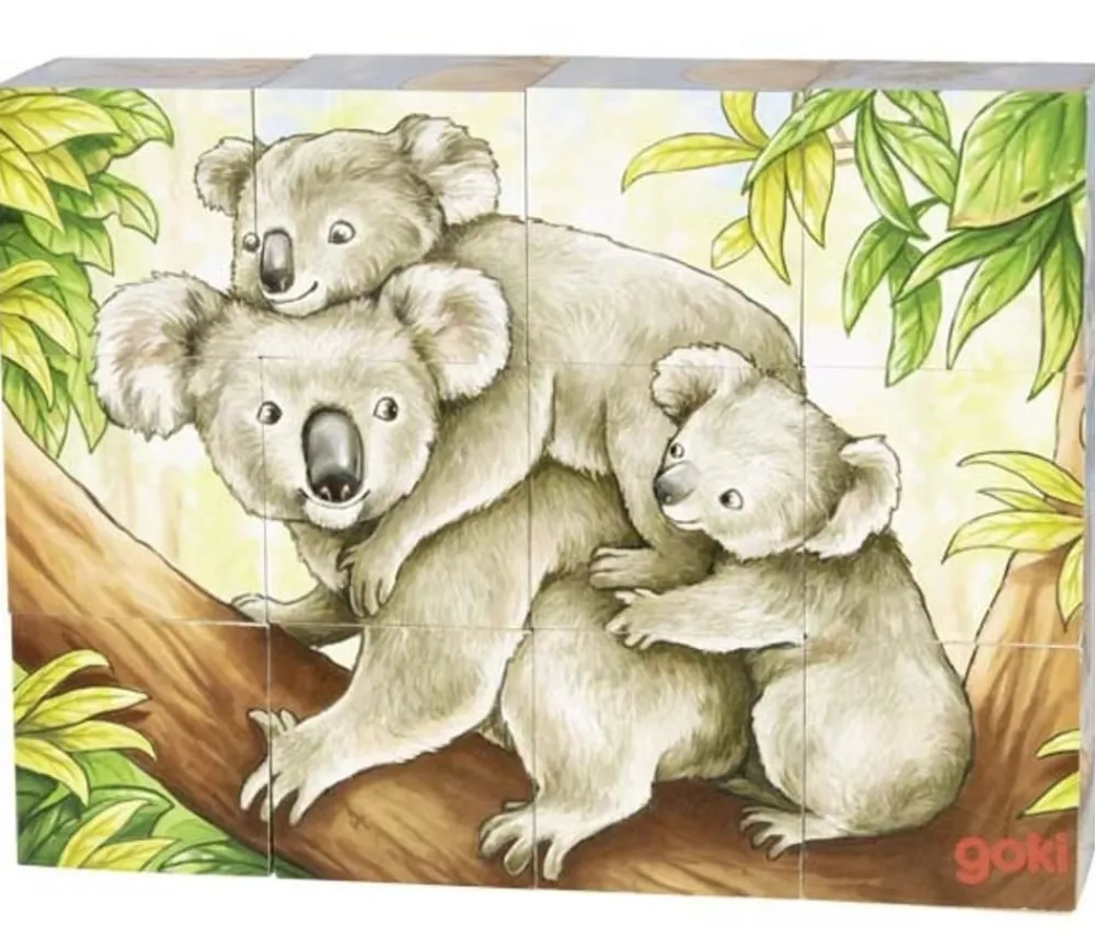 Tout Pour le Jeu Jeu 12 cubes avec images 6 animaux sauvages - puzzle