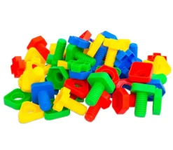 Enfant Tout Pour le Jeu Jeu 64 pièces vis et écrous dans boite plastique