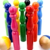 Enfant Tout Pour le Jeu Jeu 9 quilles bois multicolores 19 cm + 2 boules