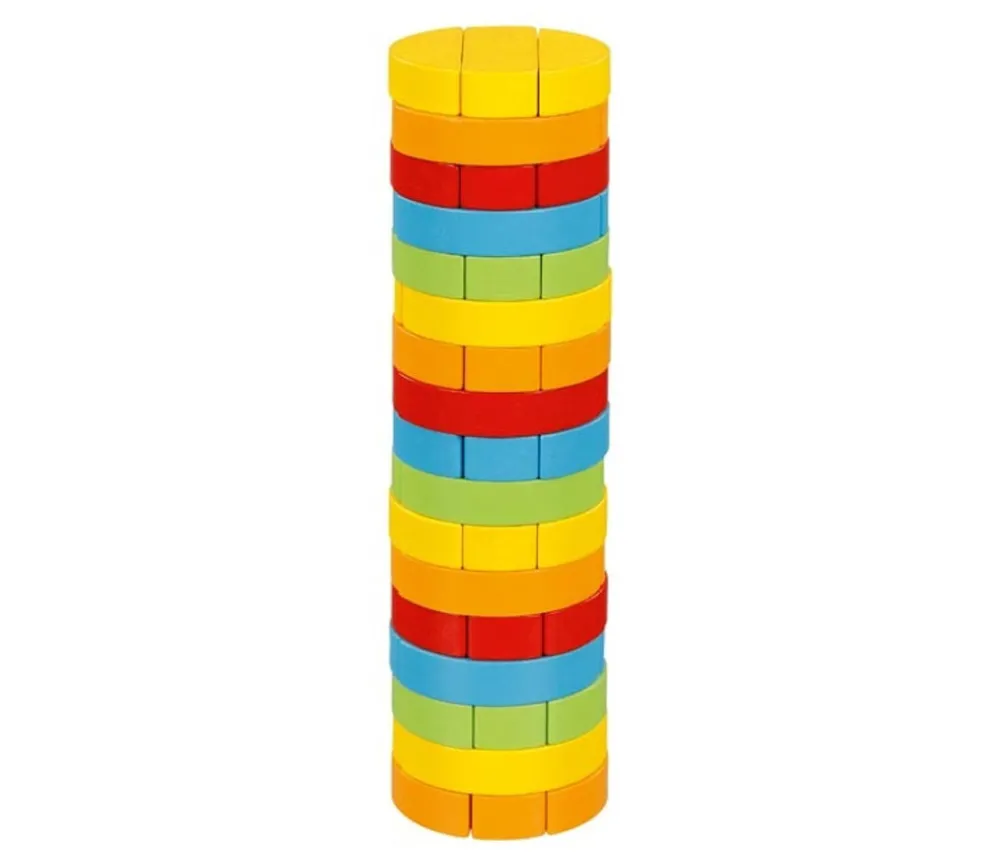 Tout Pour le Jeu Jeu bois Tour ronde chancelante multicolore - 17 cm