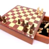 Tout Pour le Jeu Jeu échecs magnétiques 19.5 cm bois plateau marqueterie avec tiroir