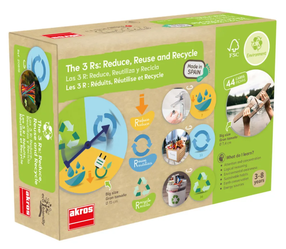 Enfant Tout Pour le Jeu Jeu écologie : les 3R : réduis, réutilise et recycle