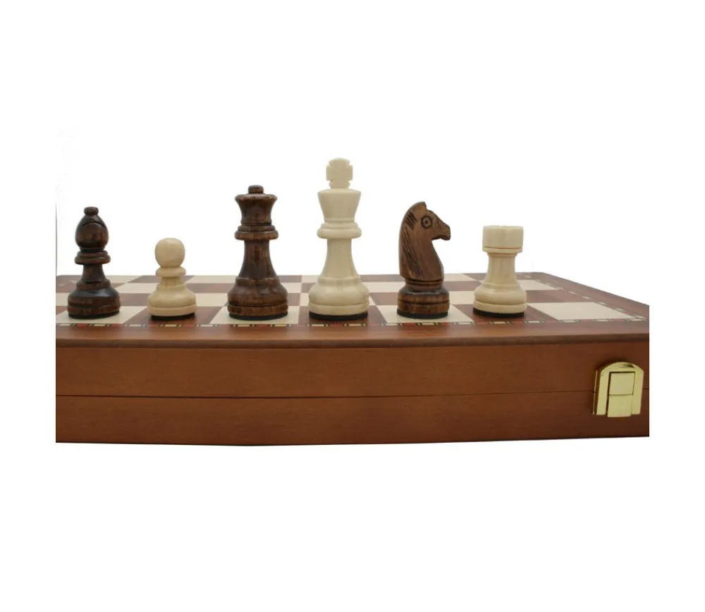 Tout Pour le Jeu Jeu d'échecs magnétiques 40 cm en bois complet plateau pliable+ 32 pièces