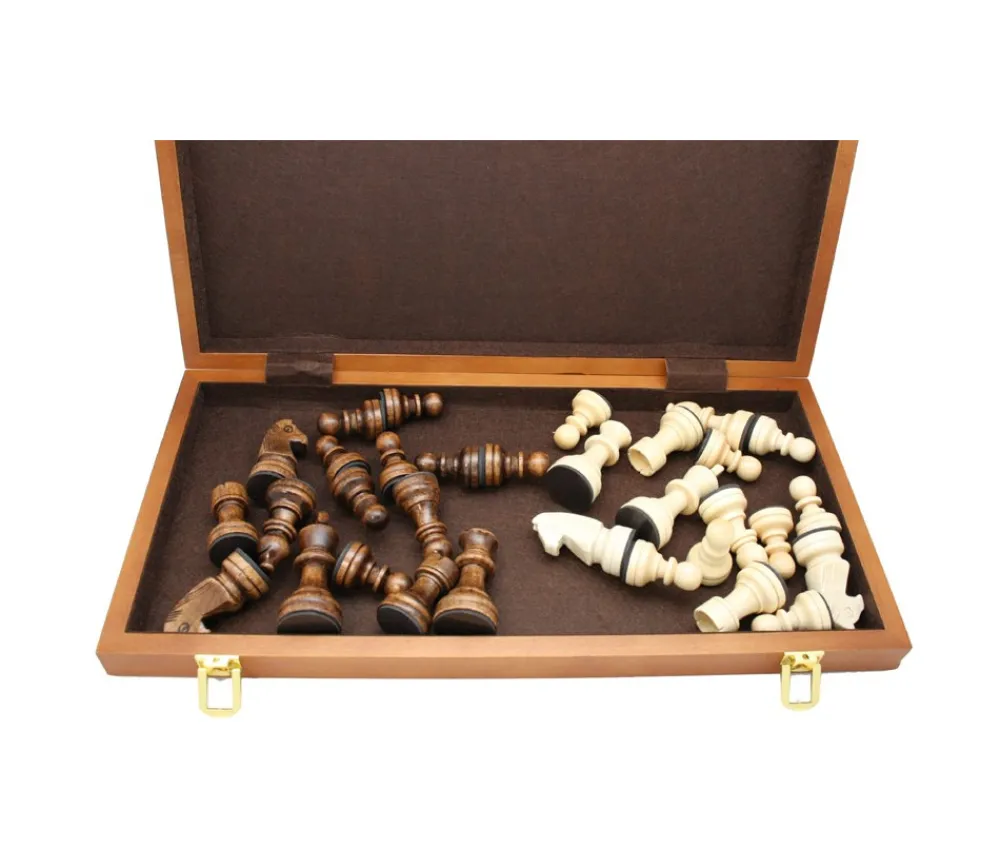 Tout Pour le Jeu Jeu d'échecs magnétiques 40 cm en bois complet plateau pliable+ 32 pièces