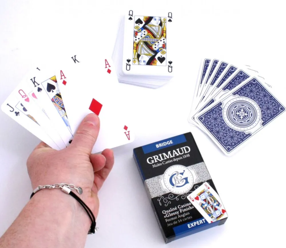 Tout Pour le Jeu Jeu de cartes 54 cartes Grimaud EXPERT bleu Bridge
