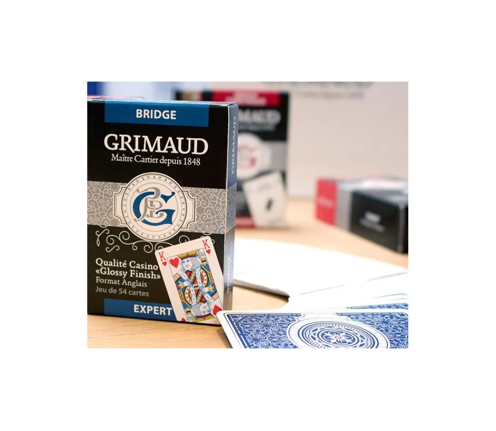 Tout Pour le Jeu Jeu de cartes 54 cartes Grimaud EXPERT bleu Bridge