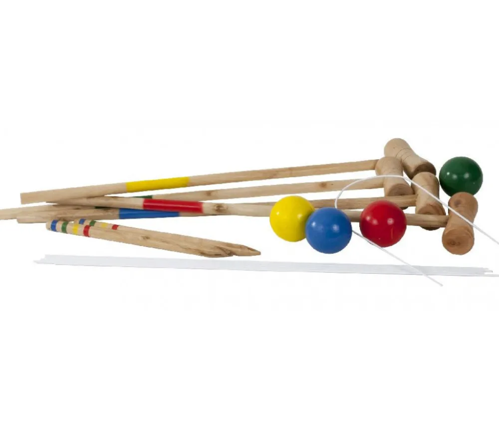 Tout Pour le Jeu Jeu de croquet adulte/enfant 77 cm en bois 4 joueurs