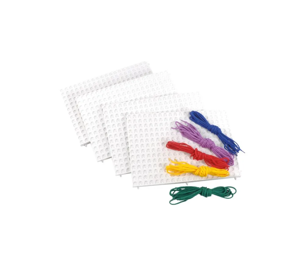 Tout Pour le Jeu Jeu de laçage : 4 plateaux associables + 16 lacets + 4 crayons