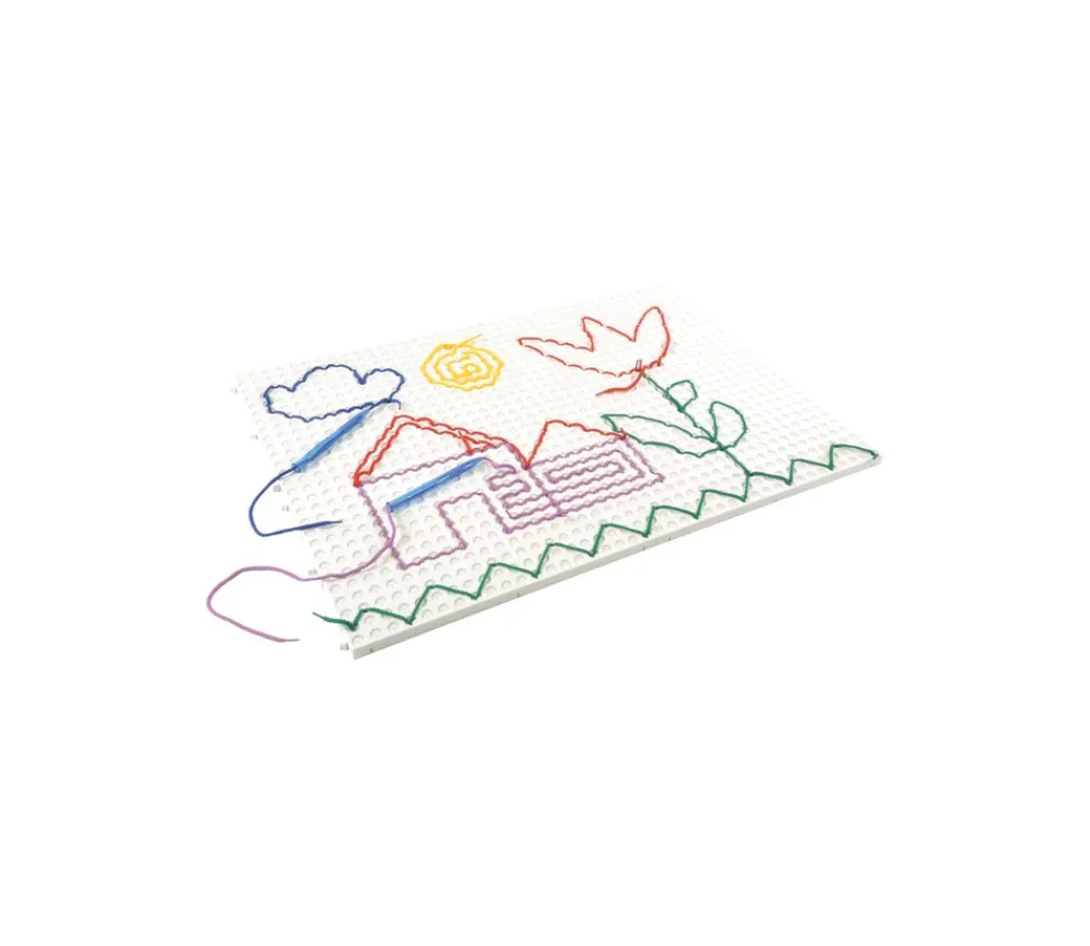 Tout Pour le Jeu Jeu de laçage : 4 plateaux associables + 16 lacets + 4 crayons