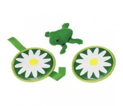 Tout Pour le Jeu Jeu de lancer : grenouille scratch avec 2 cibles velcro nénuphar