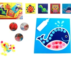 Tout Pour le Jeu Jeu de mosaïques pompons multicolores