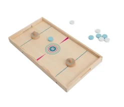 Tout Pour le Jeu Jeu de palets 2 côtés : hockey foot et cible tout en bois