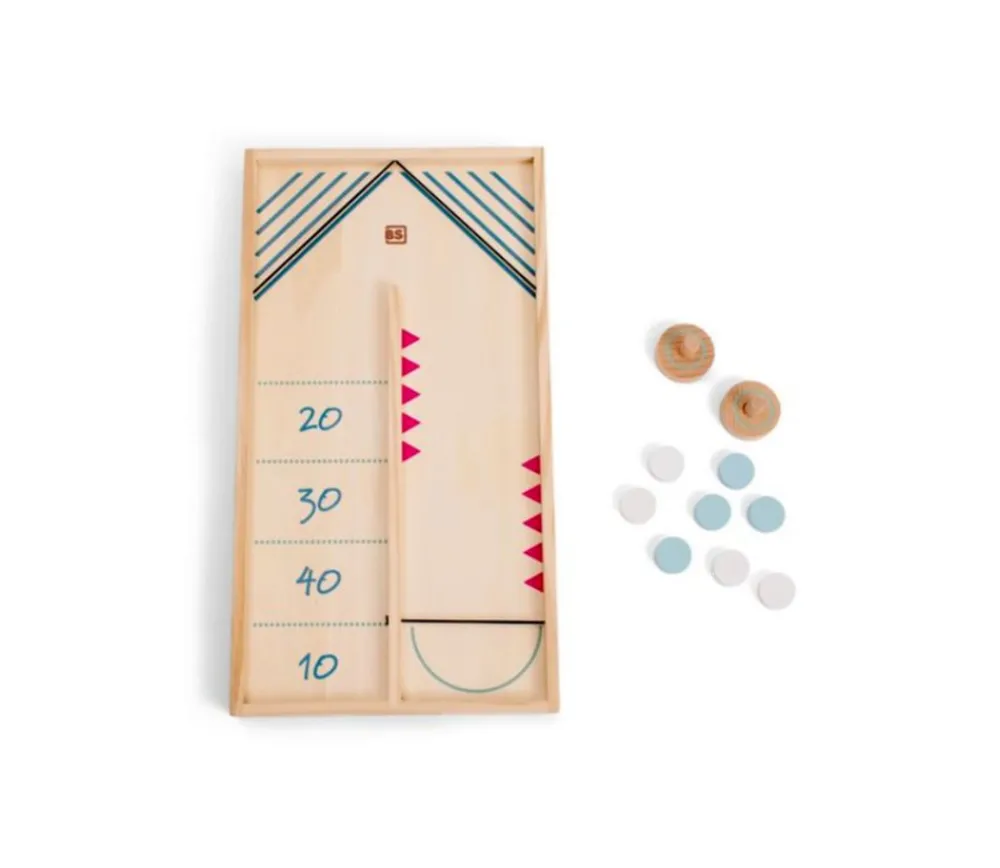 Tout Pour le Jeu Jeu de palets 2 côtés : hockey foot et cible tout en bois