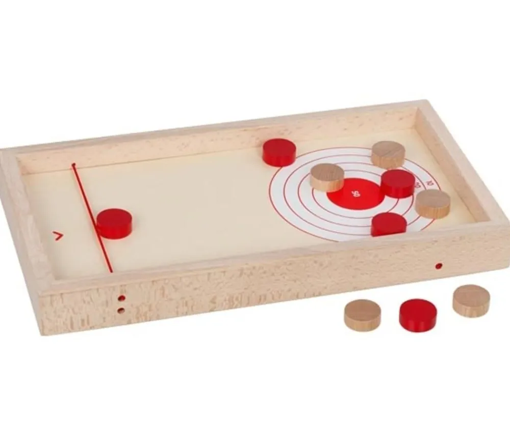 Tout Pour le Jeu Jeu de palets bois double : Puck hockey et palets-cible 40 x 21.5 cm