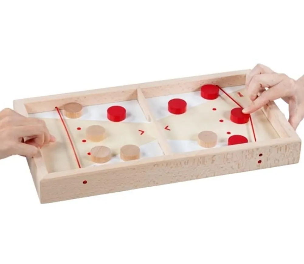 Tout Pour le Jeu Jeu de palets bois double : Puck hockey et palets-cible 40 x 21.5 cm