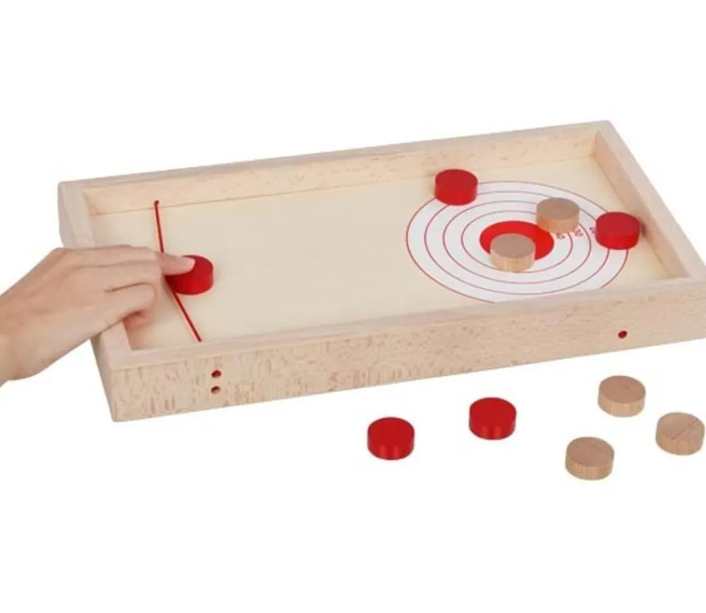 Tout Pour le Jeu Jeu de palets bois double : Puck hockey et palets-cible 40 x 21.5 cm