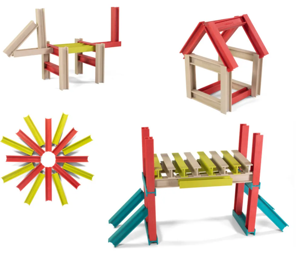 Enfant Tout Pour le Jeu Jeu de poutres emboitables en bois écologique - construction