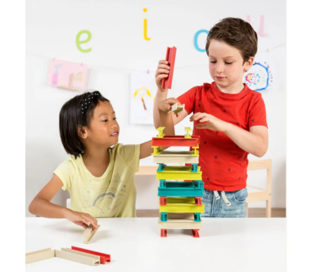 Enfant Tout Pour le Jeu Jeu de poutres emboitables en bois écologique - construction