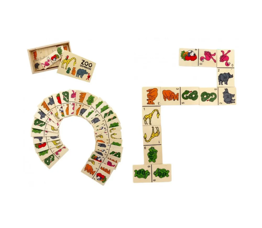 Tout Pour le Jeu Jeu Domino animaux en bois