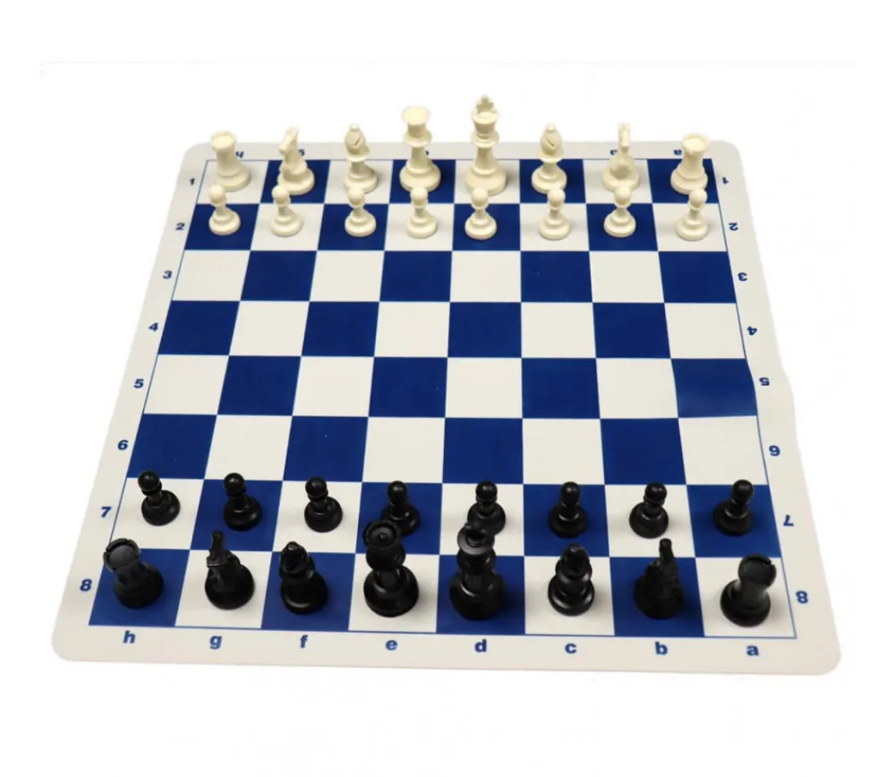 Tout Pour le Jeu Jeu Echec : 32 pions + échiquier taille 5 enroulable belle qualité