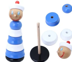 Tout Pour le Jeu Jeu empilable bleu-blanc Marin 25 cm