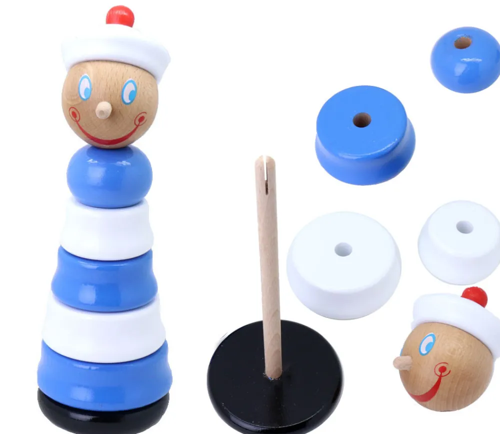 Tout Pour le Jeu Jeu empilable bleu-blanc Marin 25 cm