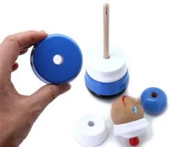 Tout Pour le Jeu Jeu empilable bleu-blanc Marin 25 cm