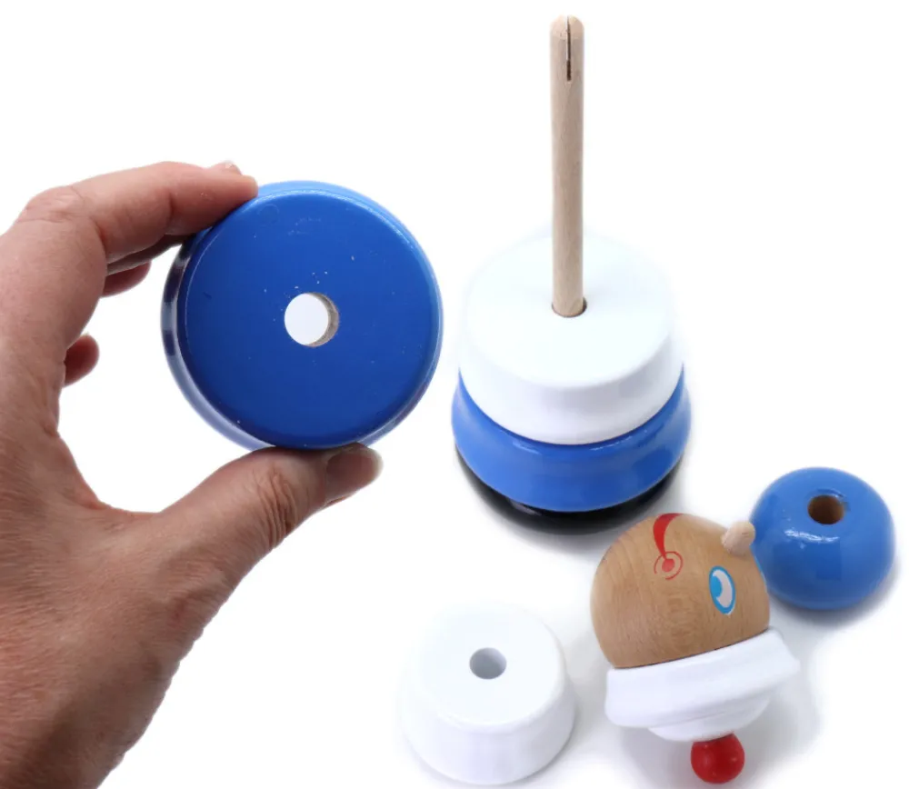 Tout Pour le Jeu Jeu empilable bleu-blanc Marin 25 cm