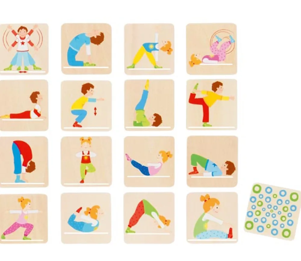 Tout Pour le Jeu Jeu mémo en bois - la gymnastique